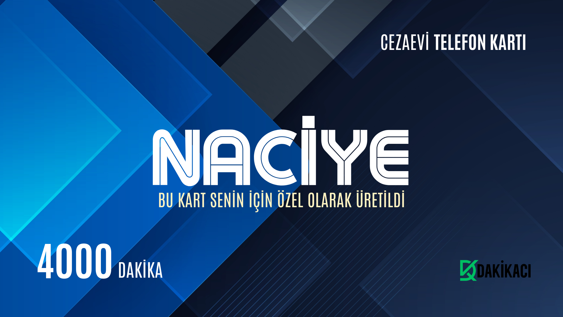 NACİYE CEZAEVİ TELEFON KARTI